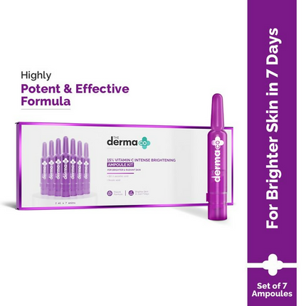 The Derma Co 15% Vitamin C Intense Brightening Ampoule Kit