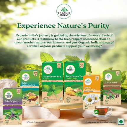 Organic India Tulsi Sweet Rose 25 Tea Bags