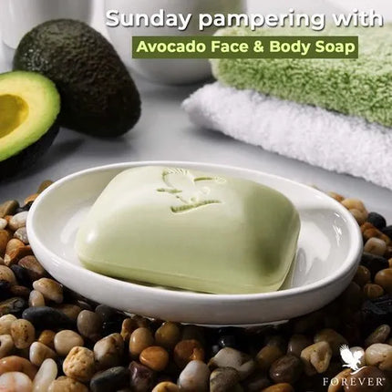 FOREVER ALOE AVOCADO FACE AND BODY SOAP (150G) WITH 4 X DETTOL SOAP FREE