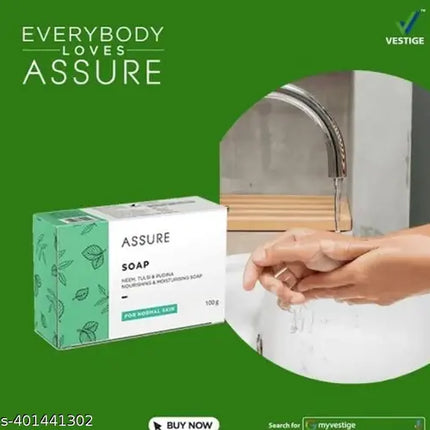 Vestige Assure Soap Neem, Tulsi & Pudina - 100g (Pack of 2)