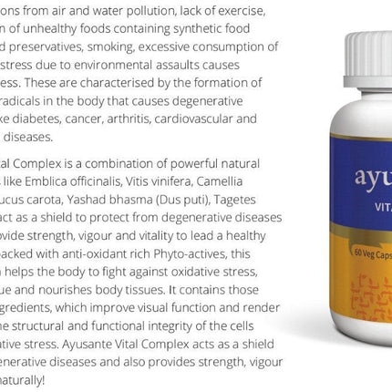 Vestige Ayusante Vital Complex (60N)