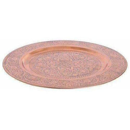 Big Size Brown Pooja Thali Pooja Work ship Plate Thali - Pooja Temple