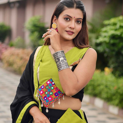 Aastha Fashion Black Pure Cotton Designer Navratri Lehenga Choli Collection