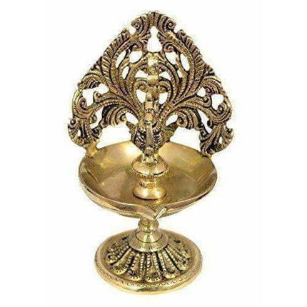 Brass Bird Design Oil Lamp