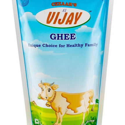 Vijay Ghee Pouch | Fresh natutal Cow Ghee made by Bilona method (Curd Churned) | Healthy & Natural Ghee