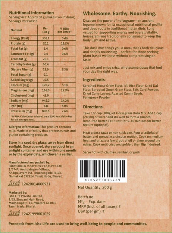Isha Life Kollu Dosa Mix