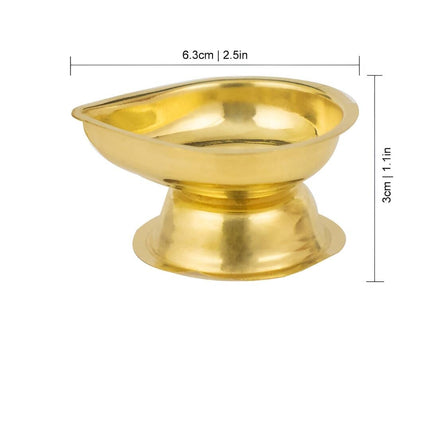 Spillbox Gold-Toned Brass Diya Stand Pooja Essential