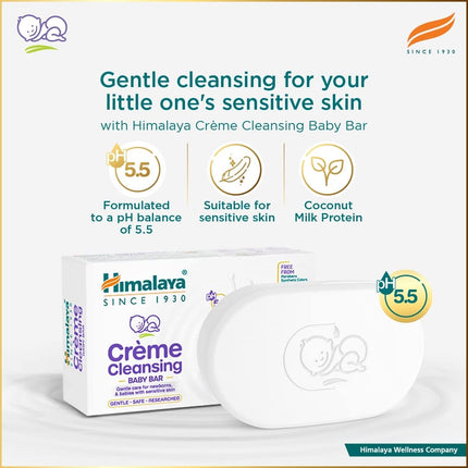 Himalaya Herbals Creme Cleansing Baby Bar For Baby's Sensitive Skin