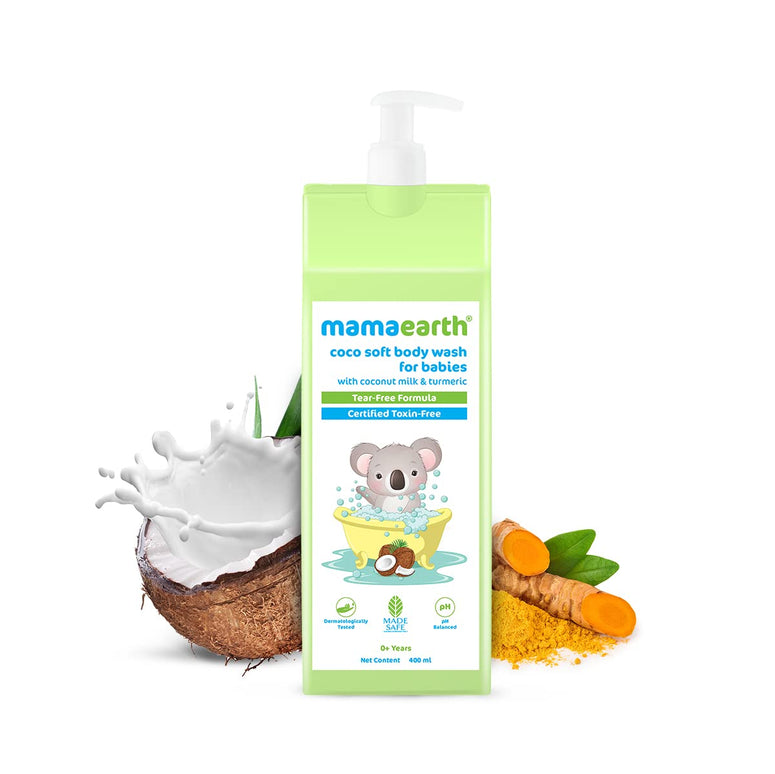 Mamaearth Milky Soft Baby Body Wash For Tear-Free Formula & Gently Cleanses Skin