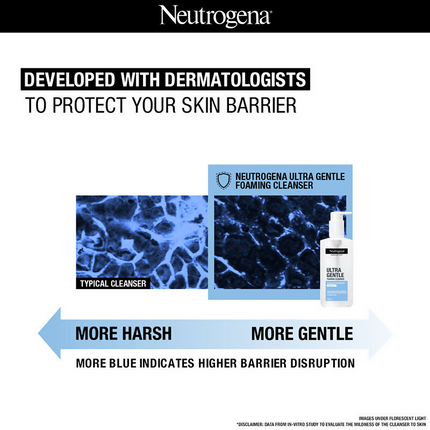 Neutrogena Ultra Gentle Foaming Face Cleanser Protect Skin Moisture - For Oily & Sensitive Skin