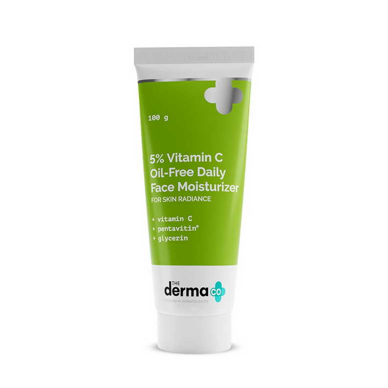 The Derma Co 5% Vitamin C Oil-Free Daily Face Moisturizer For Skin Radiance