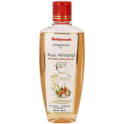 Baidyanath Jhansi Ayurvedant Ayu Almond Non Sticky Herbal Hair Oil