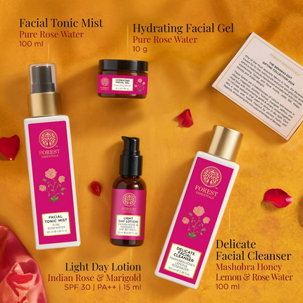 Forest Essentials Patina Rose Glow Kit Gift Box