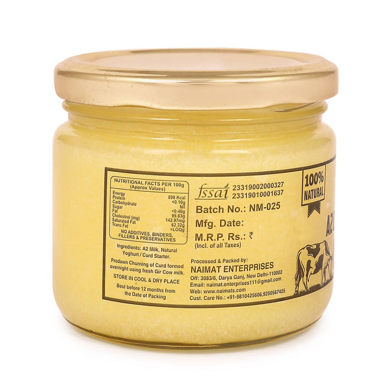 Naimat A2 Desi Gir Cow Ghee | Homemade Ghee From Desi Cow Milk | Certified Organic Ghee