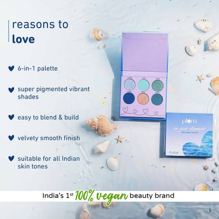 Plum In Your Element Eyeshadow Palette Easy to Blend 6-in-1 Palette 02 Water