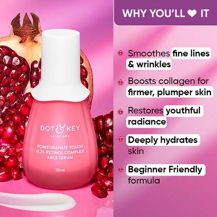 Dot & Key 0.2% Retinol Complex Face Serum With Niacinamide & Multi-Peptides - Beginner-Friendly