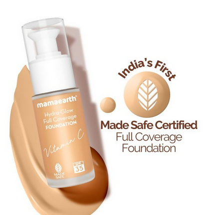 Mamaearth Hydra-Glow Full Coverage Foundation With Vitamin C & Turmeric - Creme Glow - Limited Time Offer