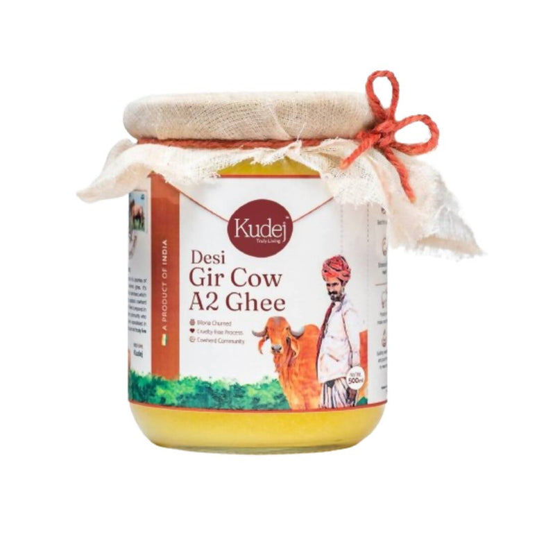 Kudej Desi Gir Cow A2 Ghee | 100% Desi Gir Cow Ghee | Certified Organic Ghee From A2 Milk