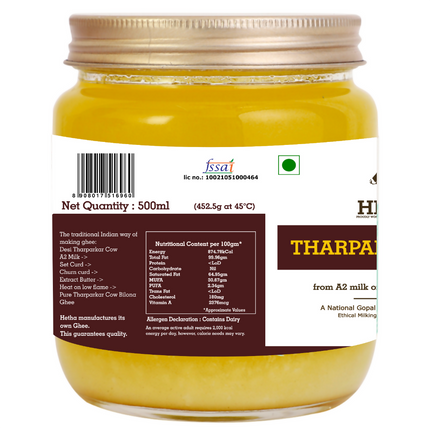 Hetha Tharparkar Cow A2 Cultured Bilona Ghee / A2 Ghee