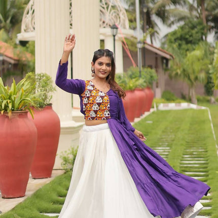 Aastha Fashion Off White Pure Cotton Designer Navratri Lehenga Choli Collection