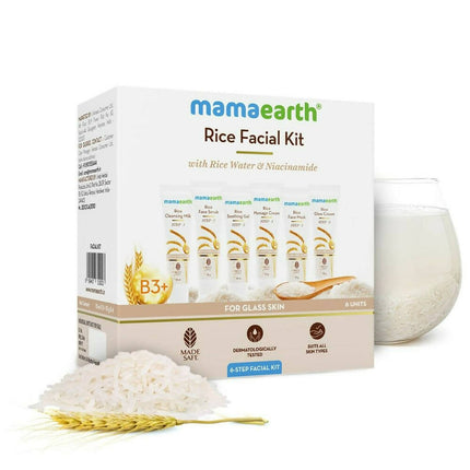 Mamaearth Rice Facial Kit With Rice Water & Niacinamide
