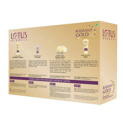 Lotus Herbals Radiant Gold Cellular Glow Facial Kit For All Skin Types