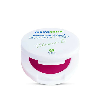 Mamaearth Nourishing Natural Lip Cheek & Eye Tint with Vitamin C & Rose