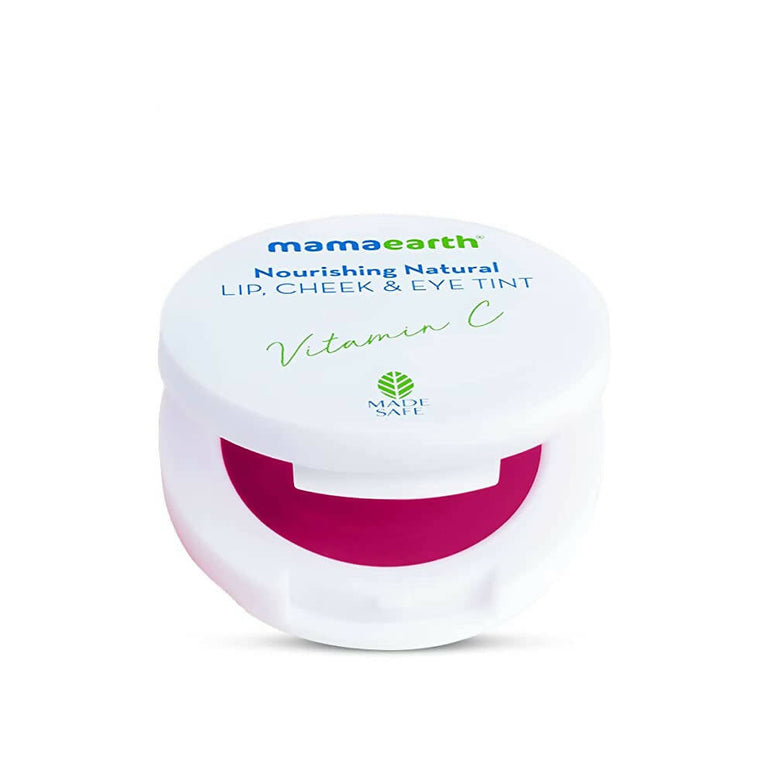 Mamaearth Nourishing Natural Lip Cheek & Eye Tint with Vitamin C & Rose