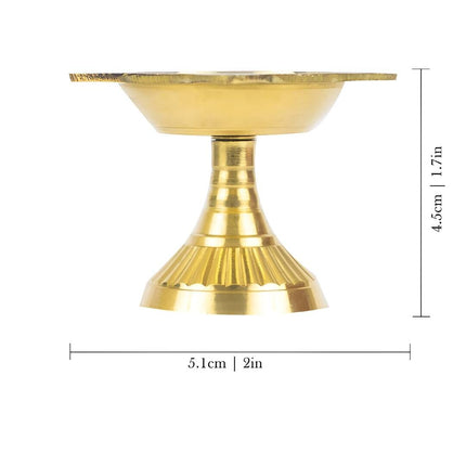 Spillbox Gold-Toned Brass Diya Pooja Essential