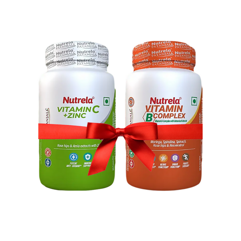 Patanjali Nutrela Vitamin C & Zinc + B-Complex Capsules Combo