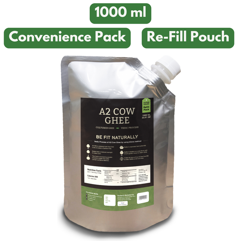 Le Organics A2 Cow Ghee | Cultured Desi Ghee | Homemade & Certified Organic Ghee