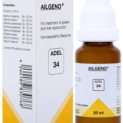 Adel Homeopathy 34 Ailgeno Drops