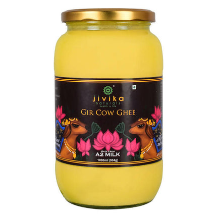 Jivika Naturals Gir Cow Ghee | Made From Grass Fed Cow's Milk | Nutritious Organic Desi Ghee