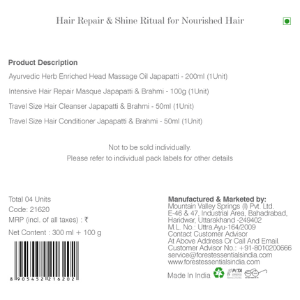 Forest Essentials Hair Repair & Shine Ritual For Nourished Hair