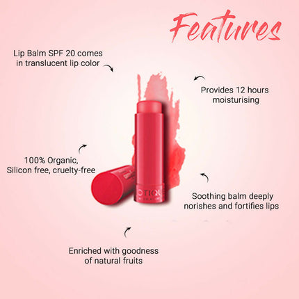 Biotique Lipshine Lip Balm SPF 20 - Peach It