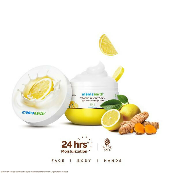 Mamaearth Vitamin C Daily Glow Light Moisturizing Cream with Turmeric & Vitamin C For Skin Brightening