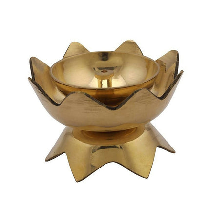 CraftVatika Gold-Toned Brass Handmade Diya