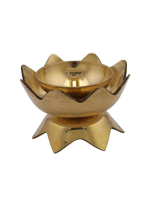 CraftVatika Gold-Toned Brass Handmade Diya