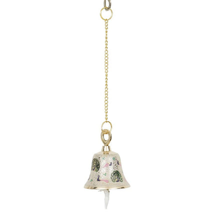 eCraftIndia Multicoloured Brass Hanging Pooja Bell Showpieces