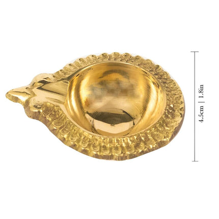 Spillbox Gold Toned Laksmi Kuber Diya Pooja Essentials