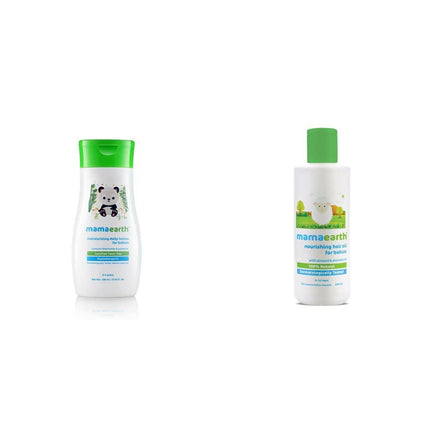 Mamaearth Daily Moisturizing Lotion & Nourishing Baby Hair Oil, With Almond & Avocado Oil