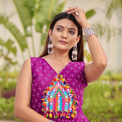 Aastha Fashion Purple Faux Georgette Party Wear Designer Gown Collection