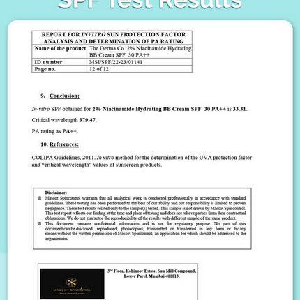 The Derma Co 2% Niacinamide Hydrating BB Cream with 1% Hyaluronic Acid Complex & Aquaxyl