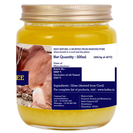 Hetha Sahiwal Cow A2 Cultured Bilona Ghee / A2 Ghee