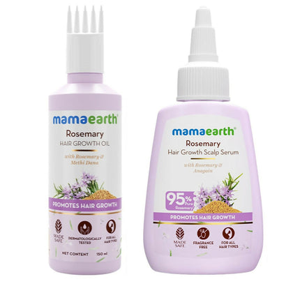 Mamaearth Rosemary Hair Growth Oil & Hair Growth Scalp Serum Combo