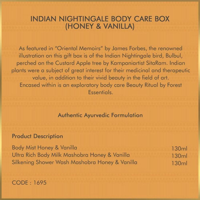 Forest Essentials Indian Nightingale Body Care (Honey Vanilla) Box