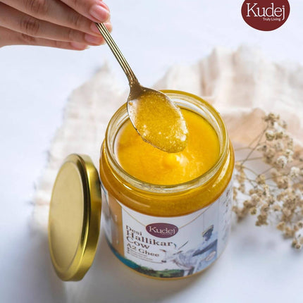Kudej Desi Hallikar Cow A2 Ghee | Organic Desi Gir Cow Ghee |  Made From Grass Fed Cow's Milk