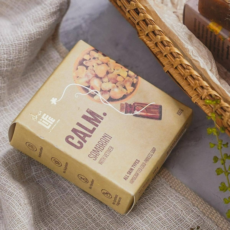 Isha Life Calm. Sambrani With Vetiver Handcrafted Soap