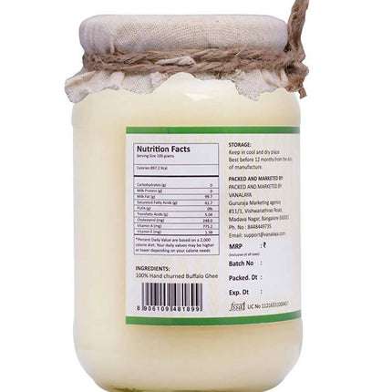 Vanalaya Buffalo Ghee | Vedic Bilona Method | Churned From Curd | Pure & Natural | Buffalo Ghee