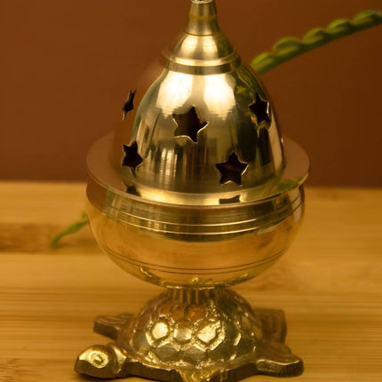 Spillbox Gold-Toned Brass Kachua Goblet Diyas Pooja Essential